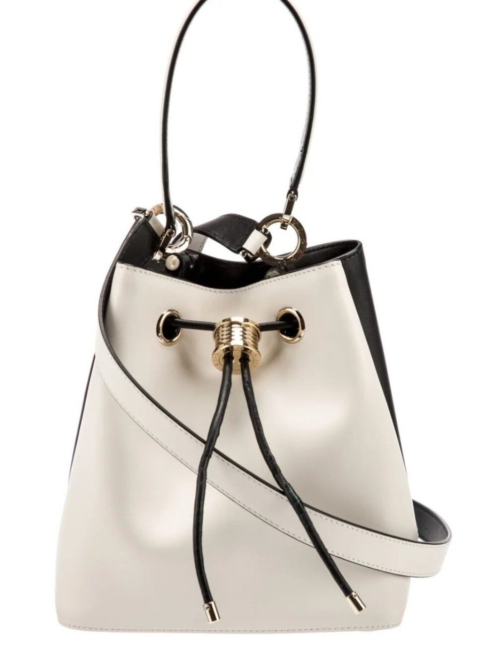 BVLGARI B zero 1 Two-tone Leather Bucket Bag. Bag Comes With COA